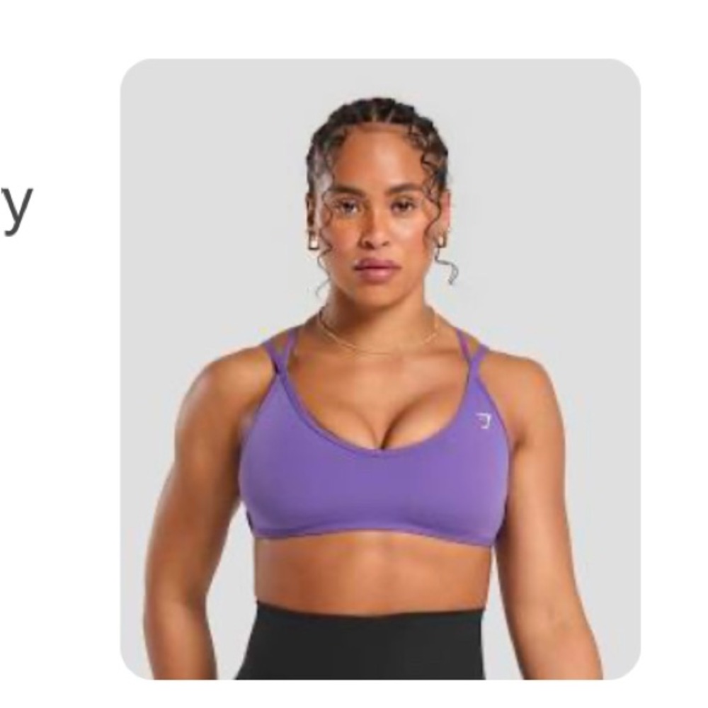 Gymshark Back Gains Purple Sports Bra